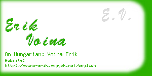erik voina business card